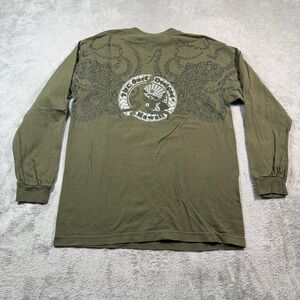 Vintage T&C Surf Designs Long Sleeve T-Shirt Men Medium Olive Green Octopus Y2K
